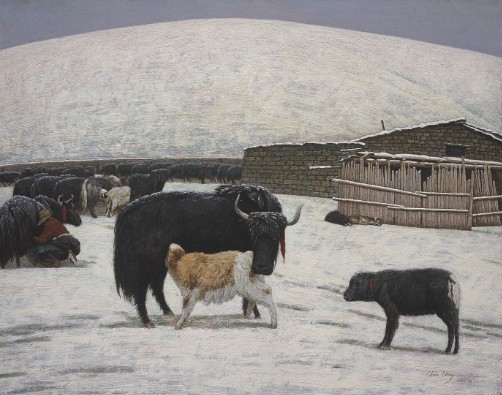 陈宁《四季组画·冬》73x91cm 1997年