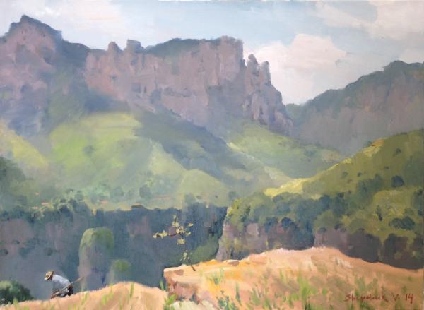 谢夫楚科 《正午（林州，太行山》60×80cm  布面油画 2014年