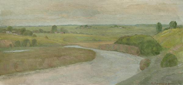 德米特里《耶果雷克河》33x70cm 布面油画2004年