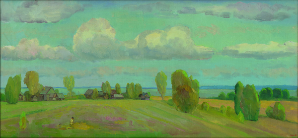 德米特里《郊外》45x95cm 布面油画2013年