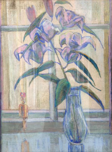 德米特里《百合花》67x46cm纸上色粉