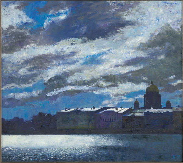 丘文 《涅瓦河岸》   90×100cm 2009年.jpg