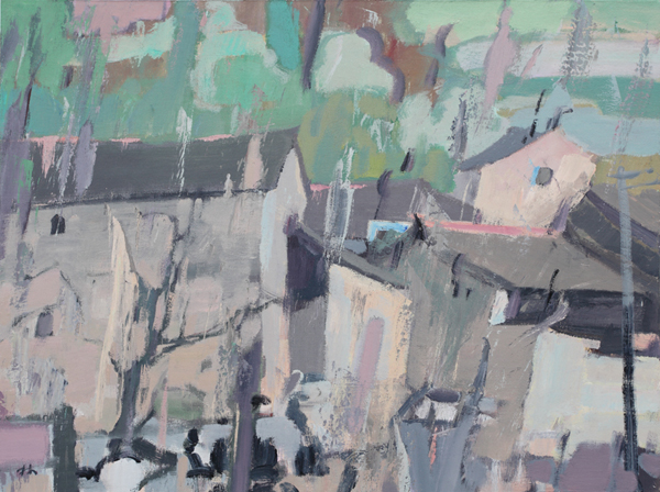 林涛 《 缙云唐市—2》  80 × 60cm   2011年