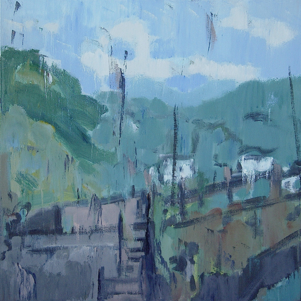 林涛 《紫阳桥》 60x60cm   2012年