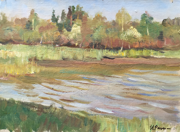  伊戈尔·亚历山德罗维奇  湖面  34x24cm  