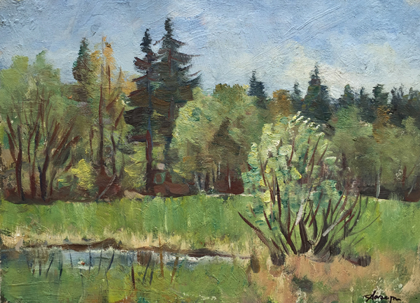 伊戈尔·亚历山德罗维奇  《郊游》33x23.5cm   