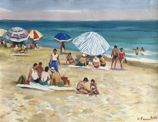 伊戈尔·亚历山德罗维奇  《听海》60x80cm   