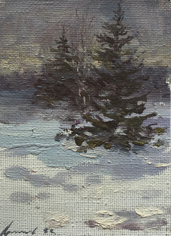 拉申得  《冬天的到来》 19x13cm 