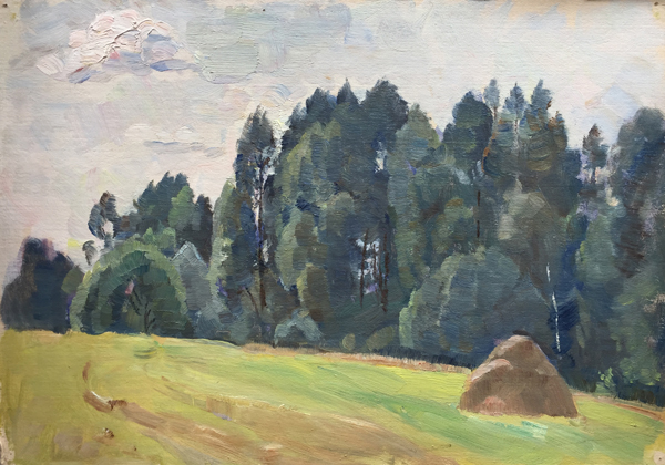 斯托尔博夫斯·亚历山大·谢尔盖耶维奇   《一片云浮》45x60cm  