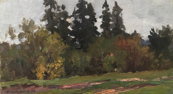 霍缅科·鲍里斯·伊万诺维奇    《信步而来》17.5x32.5cm 