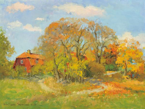 斯维特莱娜  瑞典之秋   60x80cm  布面油画  2005年 