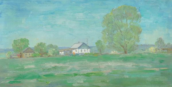 德米特里  春天  30x57cm  布面油画 
