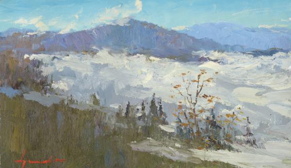 拉申得  卡尔拉巴赫  35x60cm  布面油画  2012年