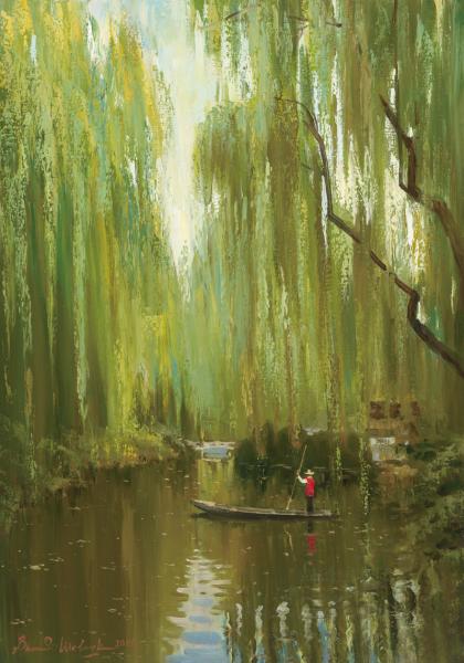 谢夫楚科  遥望湖面  100x70cm  布面油画  2015年