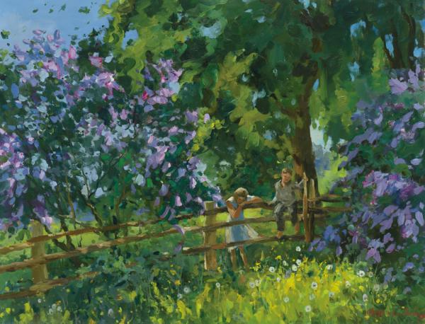 斯维特莱娜   丁香盛开五月天  70x90cm   布面油画  2012年