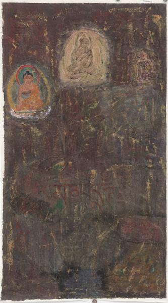 藏跃军   心灵佛光之四九  101.5x180cm  藏纸  2013年 
