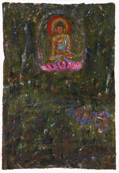 藏跃军   心灵佛光之一〇九  50.5x74cm  藏纸  2012年 