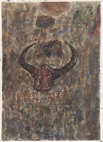 臧跃军   心灵佛光之五四  95x134cm  藏纸  2012年