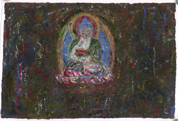臧跃军  心灵佛光之 九〇  50.5x74.5cm  藏纸  2012年