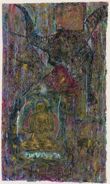 臧跃军  心灵佛光之四六 57x95cm 藏纸  2013年