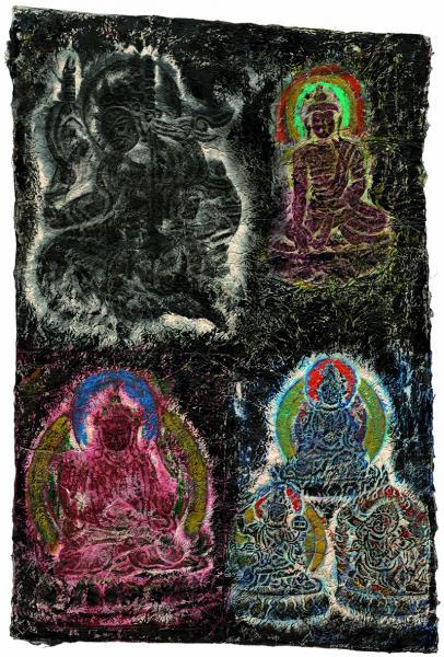 臧跃军  心灵佛光之一二六  50x75cm 藏纸  2016年