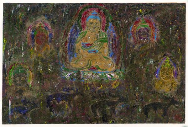 臧跃军  心灵佛光之一〇八   75x50cm 藏纸  2012年