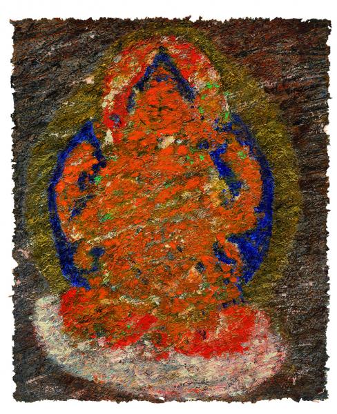 臧跃军  心灵佛光之一三〇  62x75cm 藏纸  2016年