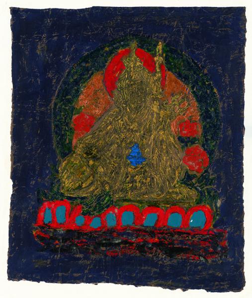 臧跃军 心灵佛光之一三九 49.5x60cm   藏纸  2015年