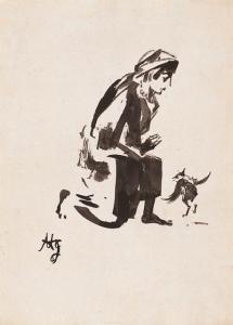 梅尔尼科夫《对语》 29.5×17.2cm  1969年