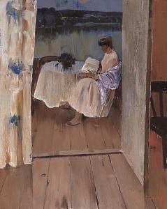 萨卡洛夫《丹尼雅》100×80cm，1995年