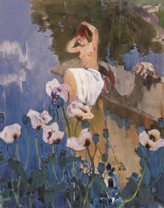 萨卡洛夫《沐浴》 99×80 cm   1985年