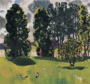 谢尔盖·列宾 《小河边（绿夏）》70×75cm 2007年