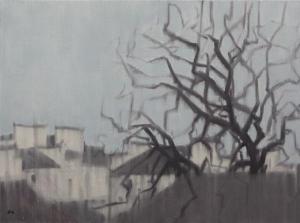 《婺源沱川—1》   80 × 60厘米麻布油画2011年