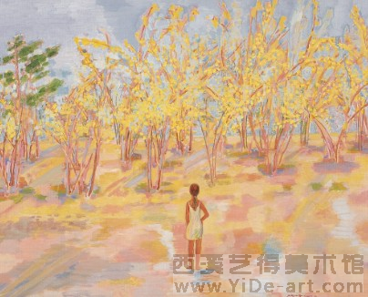 张晖《迎春花》100cm×80cm   2007年