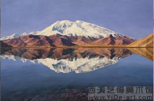 《晨光中的慕士塔格峰》120cmX180cm 2011年.jpg