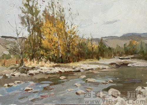 《河边秋色》33cmX46cm2006年.jpg