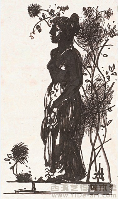梅尔尼科夫《花园中》 24×14cm  2008年