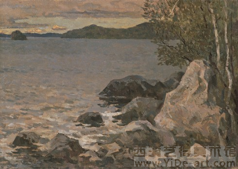 卢卡森洛克－《海边》 40×60cm     1995年