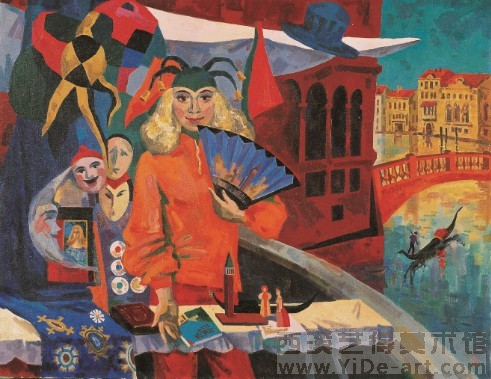 卢卡森诺克  《快乐的威尼斯》   60×80cm     2001年