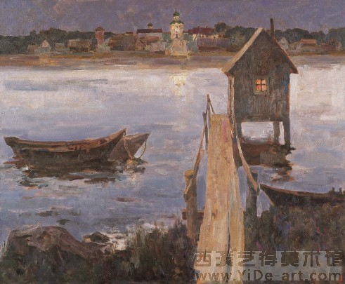 卢卡森诺克 《傍晚的小河》     90x110cm     2007年