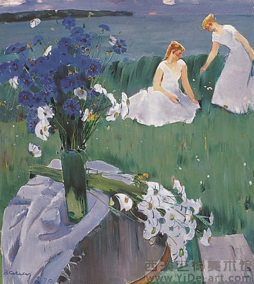 萨卡洛夫《花卉》90×80 cm   1995年