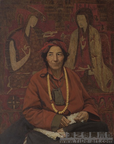 陈宁《信徒之一》81x65cm 1995年