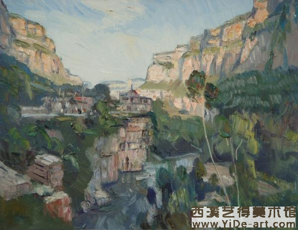 《太行石崖》50×40cm2011年