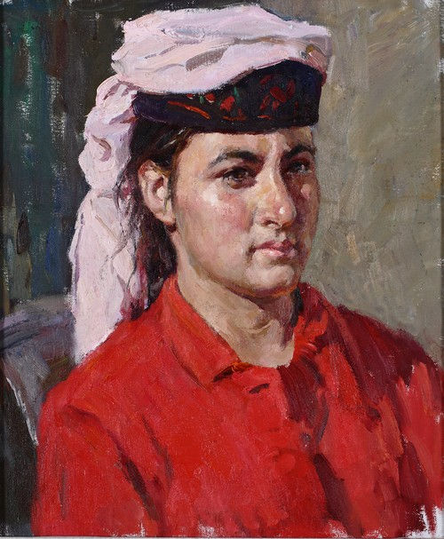 白仁海《塔吉克族女青年哈丽恰姆》38cmX45.5cm 2006年