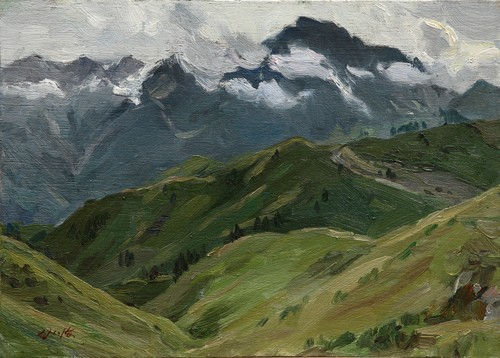 白仁海《雨后天山》 27.5cmX38cm 2002年