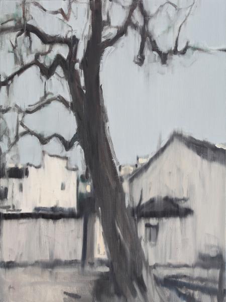 林涛《婺源沱川》80×60cm 麻布油画 2011年