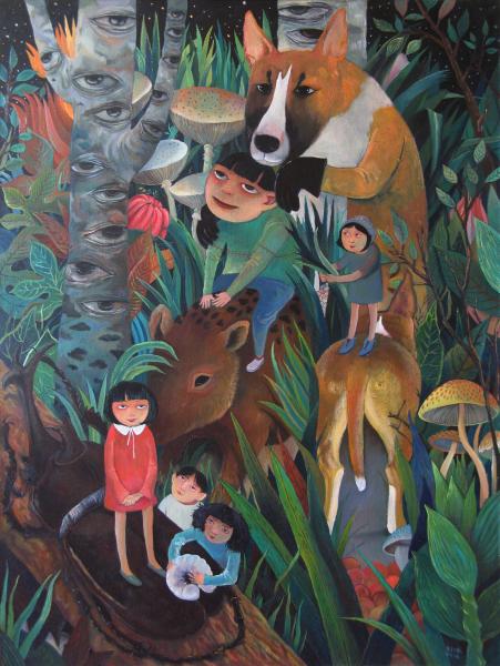 刘冰《丛林深处》100x76cm 布面油画 2011年