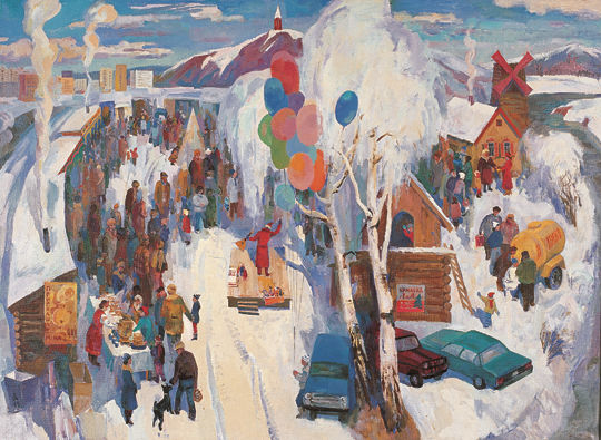 卢卡森诺克《节日》  90×124cm  1995年