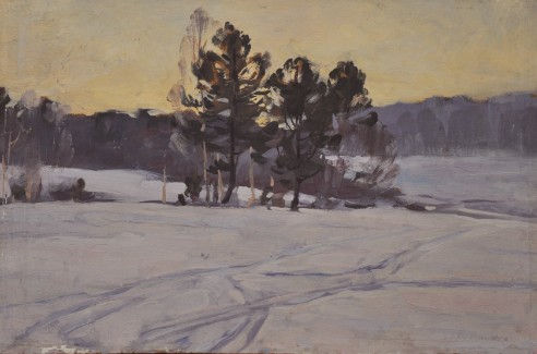 普里谢金-冬景21X32cm