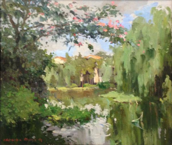 斯维特莱娜 《开花的树》 60×70cm  布面油画 2014年 